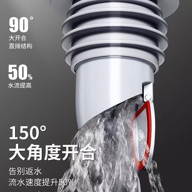 厨房下水防臭室内硅胶密封u塞卫生间洗衣机排水管道防虫防漏神器