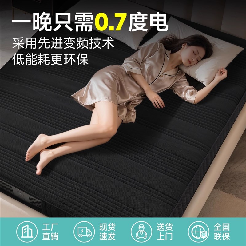 加热床垫新风独立双区控温取暖床垫恒温智能温控保暖除螨除湿薄垫