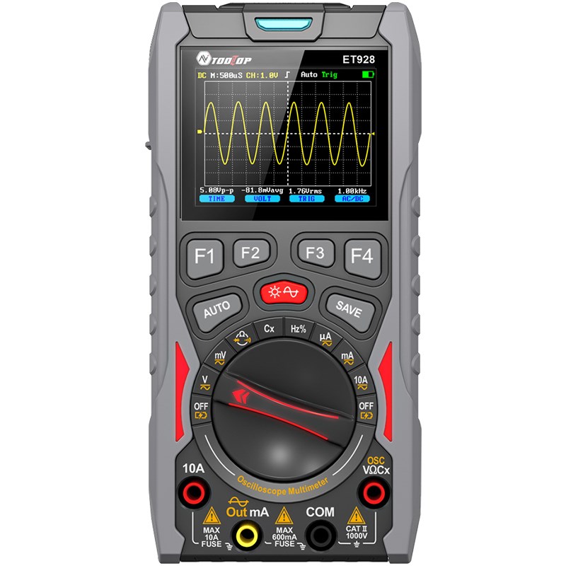 彩屏手持数字示波器万用表信号发生器三合一ET928多功能汽修仪表