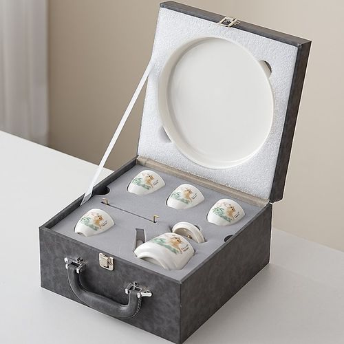 白瓷2024新款陶瓷茶壶茶杯茶盘套装家用客厅高档轻奢小套茶具干泡