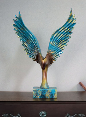 创意大鹏展翅摆件现代简约家居高档客厅玄关办公室酒柜艺术饰品