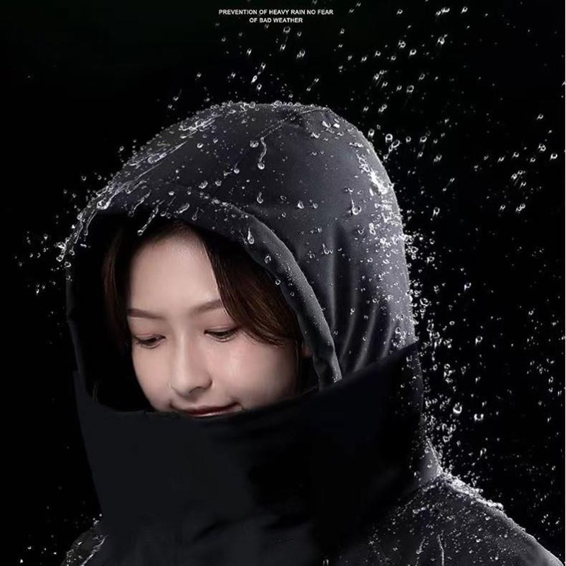 电动车挡风衣冬季加绒加厚电摩托车挡风衣防寒防水V保暖摩托挡风