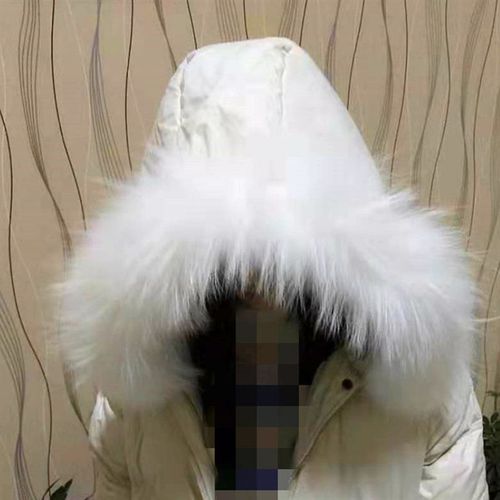 真毛白貉子毛辅料毛领帽条羽绒服棉服大衣皮草毛领子女单买通用款