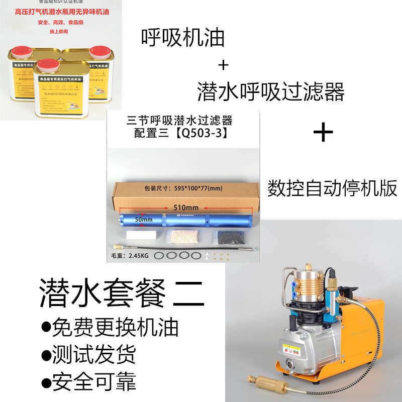高压打气机30mpa潜水瓶呼吸级机油充气泵40mpa食品级机水肺打气机