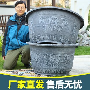 特大号加厚塑料花盆室外养鱼睡莲盆花盆庭院园林种树养鱼荷花盆