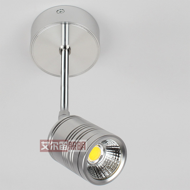 明装射灯3w客厅电视背景墙COB射灯 lFed射灯5W 长杆吊顶展示聚光