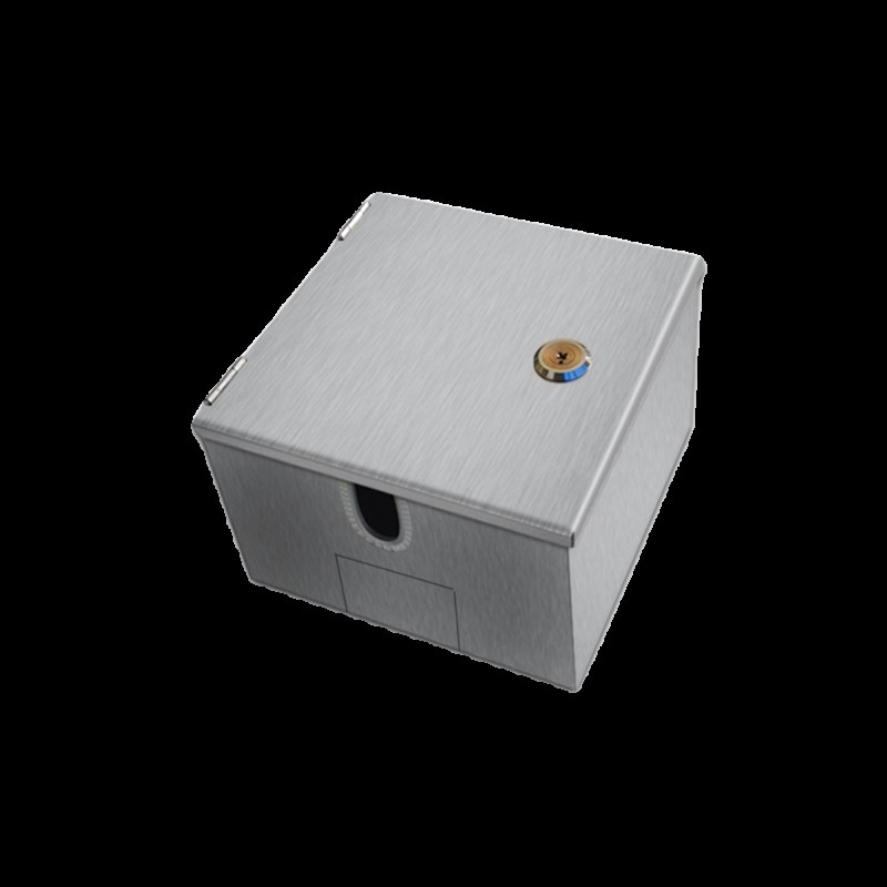 不锈钢带锁插座盒电源防水户外室外遮挡装饰墙壁暗装明装密码锁盒