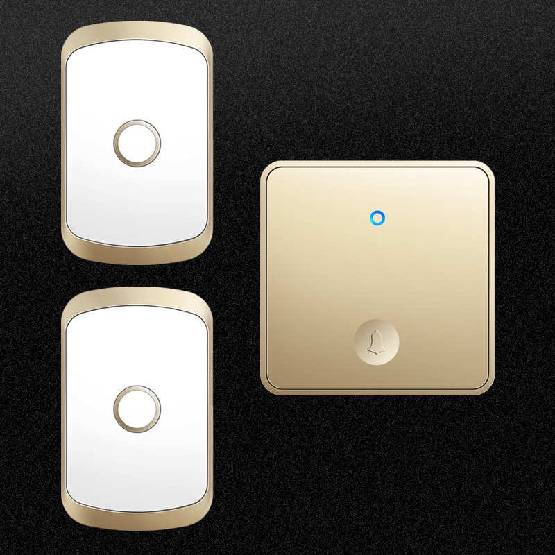 自发门铃家用电呼叫门老人器电子按铃一拖遥控远距离大板二无线钟