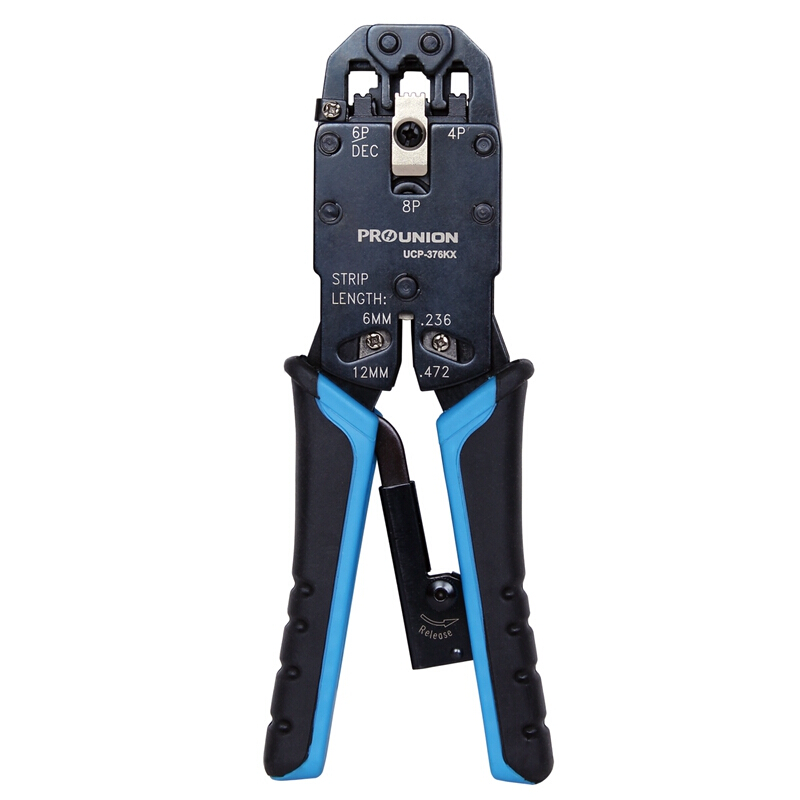 台湾宝工UCP-376KX 4/6/8P专用网络压接钳 三口电脑水晶头网线钳