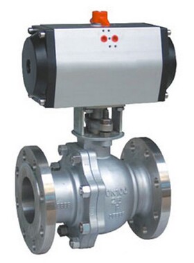 Q641F-16P 气动不锈钢法兰球阀 304不锈钢气动球阀 DN50 2寸