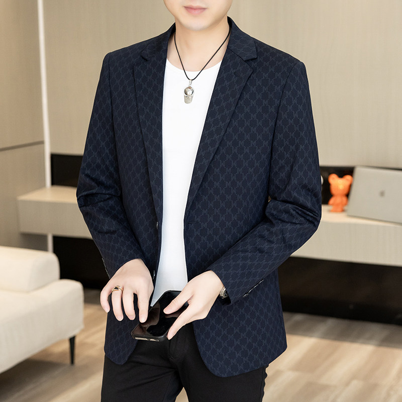 休闲小西装男士高级感商务休闲韩版修身潮流百搭单西服外套装上衣