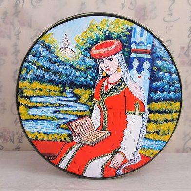 新疆专业手鼓维吾尔族乐器彩绘手鼓木卡姆表演鼓演奏牛皮手鼓40cm