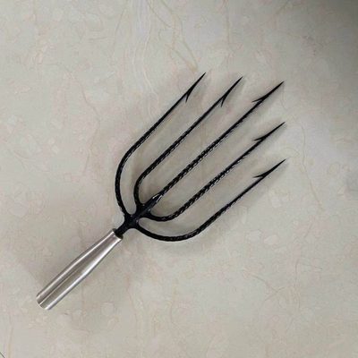 鱼叉头不锈钢鱼叉纯手工倒刺钢叉鱼神器叉鱼5齿尖排叉灯笼叉