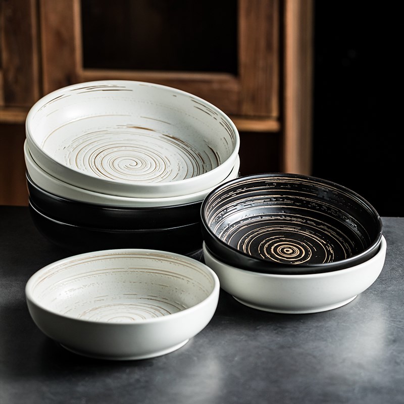 陶瓷盘水煮肉片毛血o旺专用汤盘酸菜鱼大盆碗盘商用家用干锅盘餐