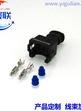 2P 喷油嘴插头282190-1防水线束改装插头含端子DJ7021AY-3.5-21