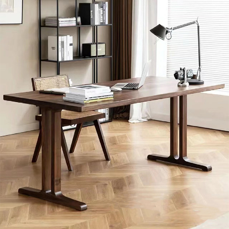 现代简约实木大长书桌写字桌家用去客厅化学习办公桌工作台电脑桌