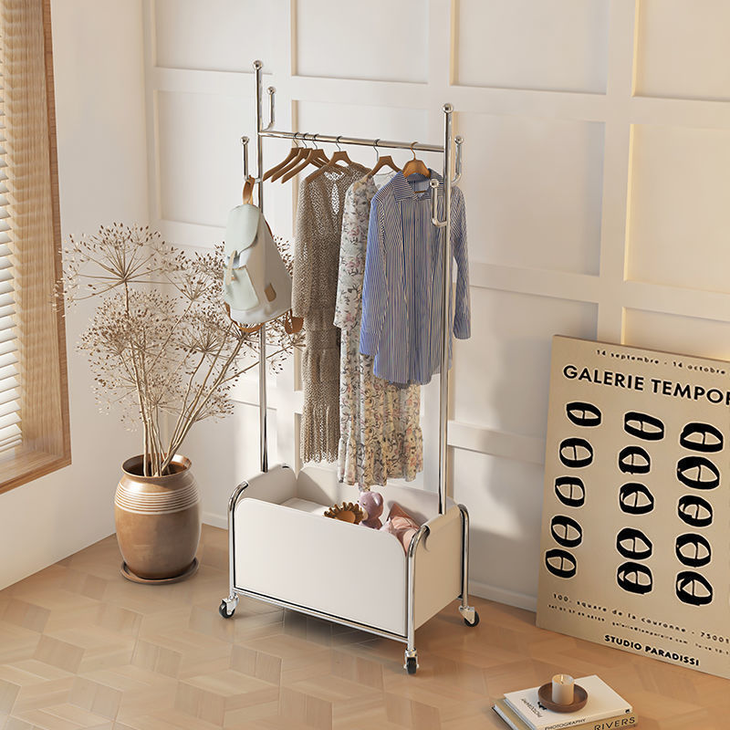 衣帽架落地家用挂衣架可移动简易轻奢收纳卧室客厅网红不锈钢衣架