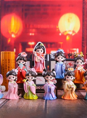 国潮风系列古韵十n大美女小摆件树脂工艺品精致小礼品生日礼物