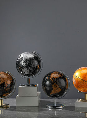 北欧高档地球仪小摆件小号客厅酒柜办F公室书房桌面家居装饰品礼
