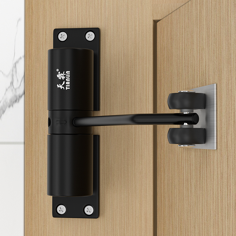 简易闭门器家f用隐形门自动关门弹簧合页静音免打孔缓冲关门器房