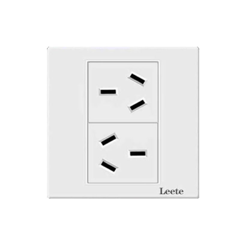 86型错位六孔双16A插座暗装大功率空调热水器专用6孔双三孔面板