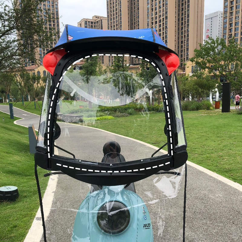 电动雨棚电瓶车篷遮阳伞新款加厚安全遮阳棚挡雨防雨罩神器