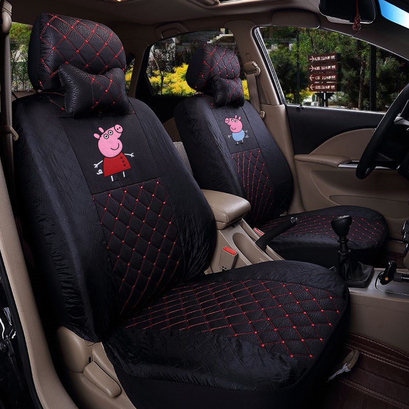 新款卡宴心祥新能源老头乐电动四轮代步车座套四季坐垫卡通