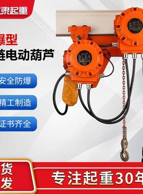 防爆式环链电动葫芦工业用四级防爆2吨5吨运行式80V矿用电动葫芦
