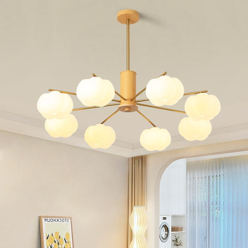 奶油风棉花客厅吊灯原木现代简约卧室餐厅房间中山2025新款灯具,家装灯饰光源,智能吸顶灯,淘宝优惠券,粉丝福利购,淘宝优惠卷