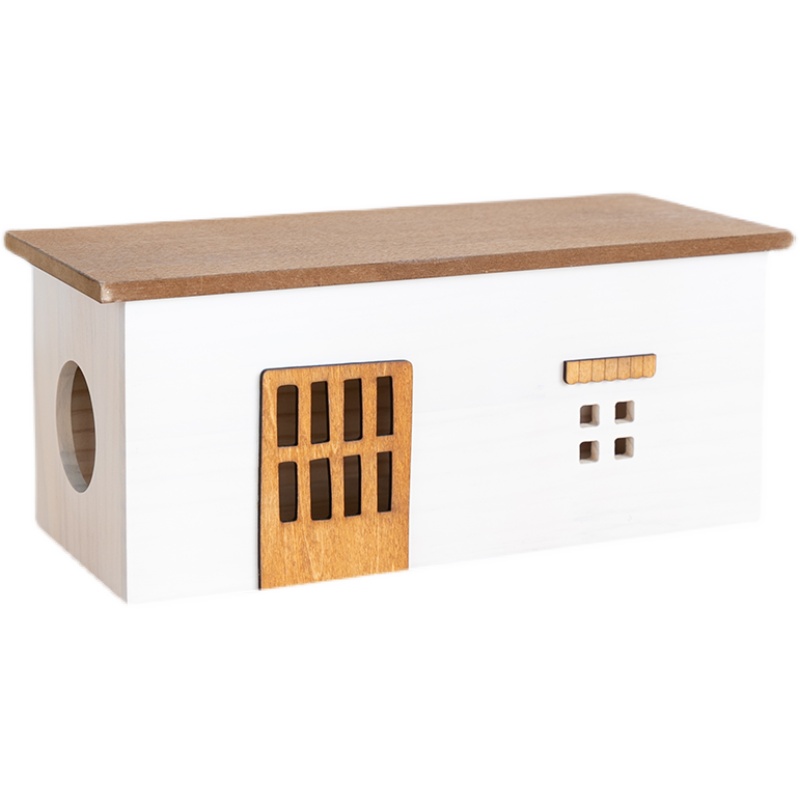 阿楹 桌面电线收纳盒整理线盒 插排数据线理线器电视插座遮挡装饰