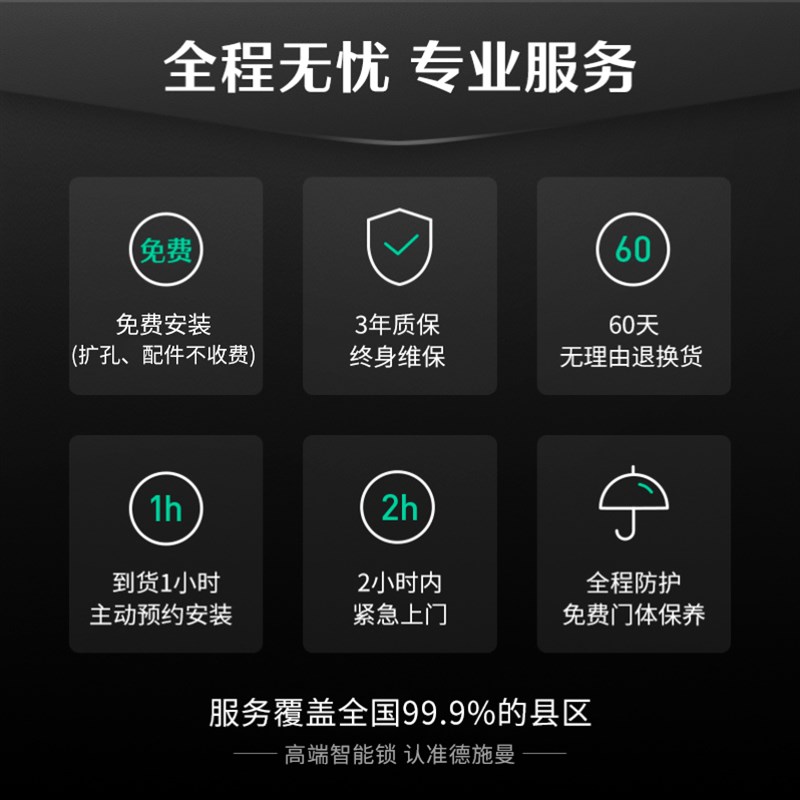 德施曼密码锁指纹锁家用防盗门3D人脸识别智能锁感应锁R9精灵版