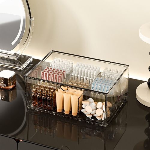 透明卡牌收纳盒大容量防尘分格盒塑料卡片盒子儿童游戏卡片收纳盒