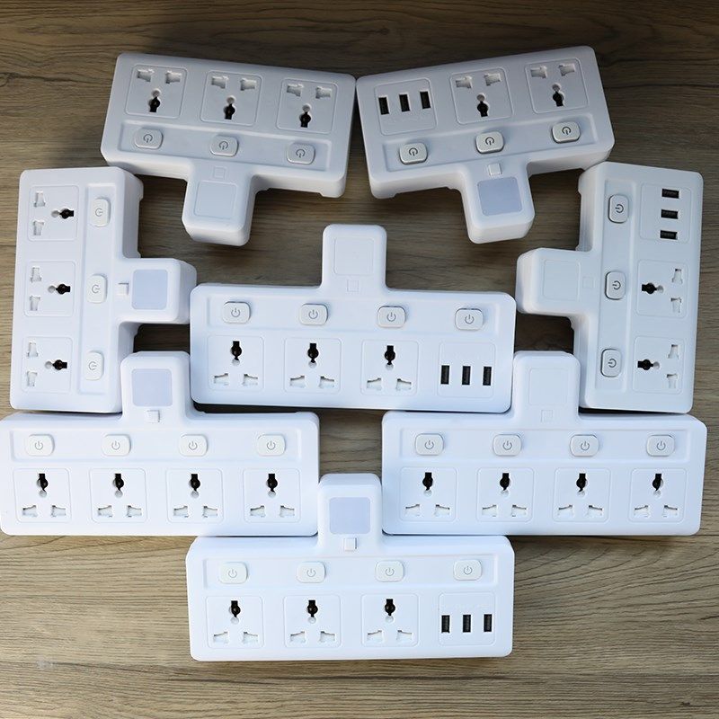 带灯英标多用插座万能转换器多孔无线拖板USB插排中国香港版英规