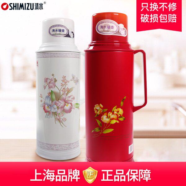 清水热水瓶2.0L保温壶家用开水暖瓶宿舍用玻璃内胆结婚用水壶茶壶