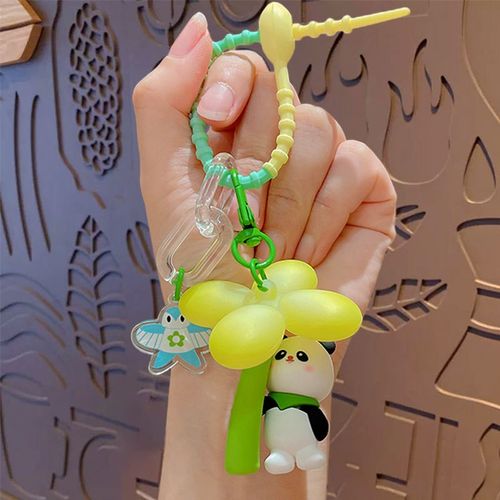 卡通可爱春日萌宠钥匙扣r情侣可爱书包挂件汽车钥匙链创意礼品