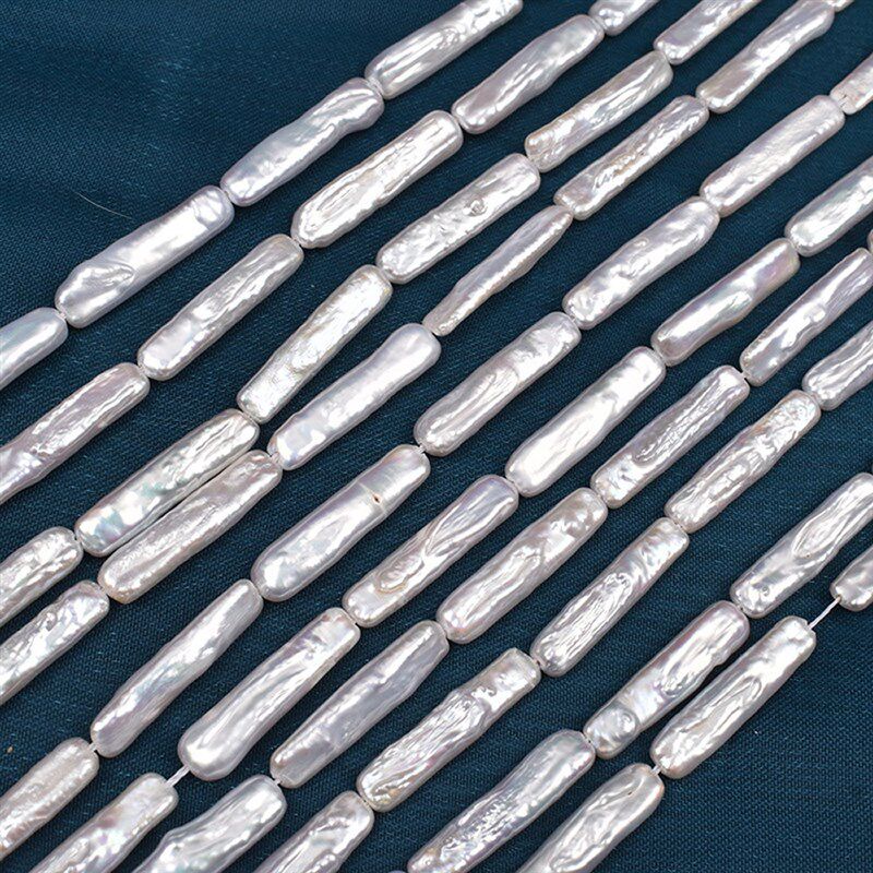 强光天然淡水珍珠巴洛克小银条z珠子直孔牙签珍珠散珠手工DIY配件