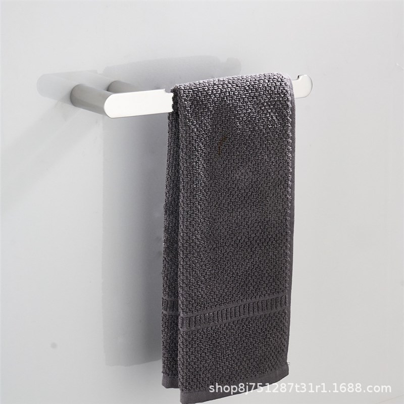 SUS304不锈钢毛巾架浴室挂件套装G酒店卫生间抛光镜面毛巾杆单杆