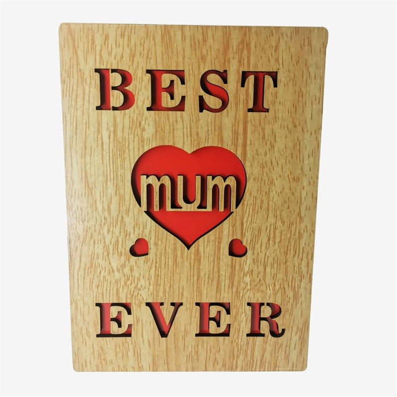 亚马逊跨境贺卡父亲母亲节贺x卡diy创意木质生日节日祝福卡