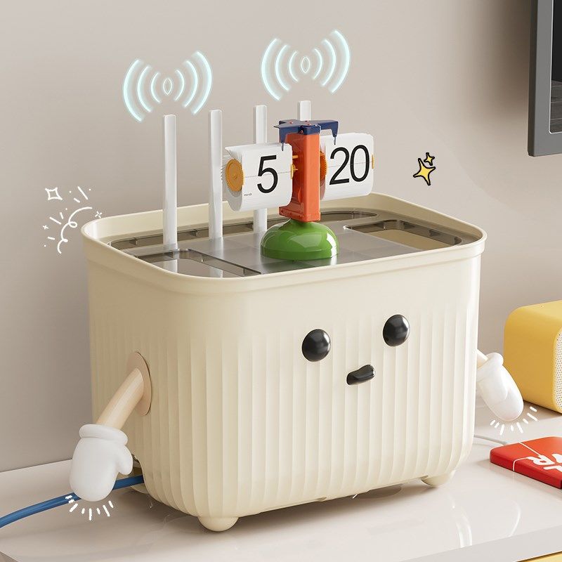 路由器收纳盒wifi置物架客厅家用光猫插线板电线高效收纳整理神器