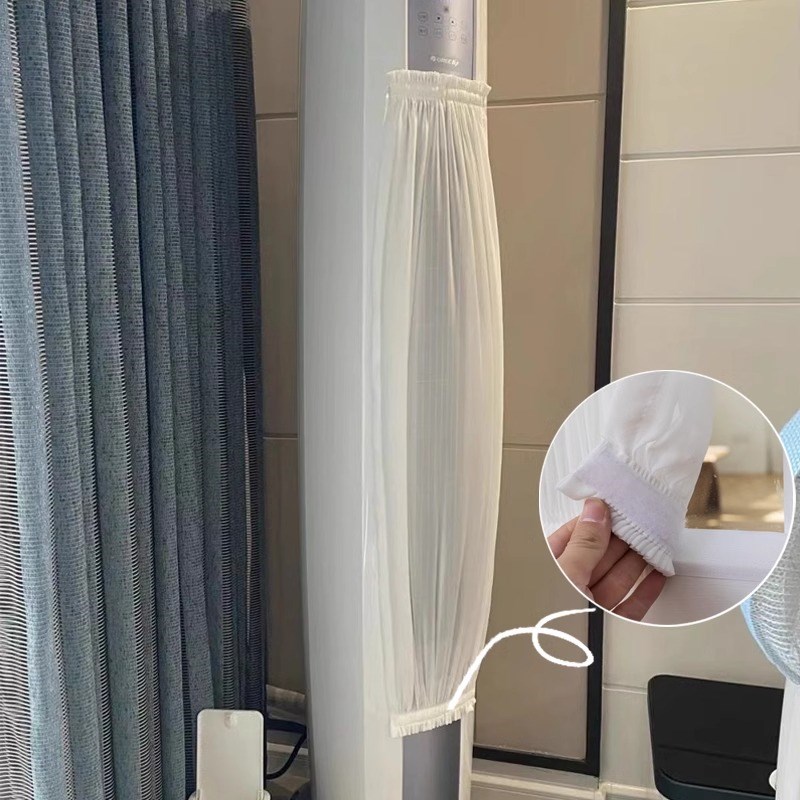 空调挡风帘魔术贴立式柜r出风口宝宝孕妇隔断防直吹布帘家用免打