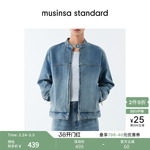 韩国春季男士大码硬挺有型潮酷牛仔赛车夹克musinsa standard