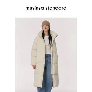 韩国25秋冬女士时尚休闲百搭长款过膝羽绒服musinsa standard