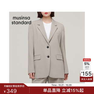 韩国秋冬休闲女士现代简约时尚百搭通勤西装外套MUSINSA STANDARD