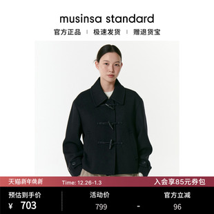 翻领休闲毛呢外套musinsa 韩国25秋冬女士经典 standard 含羊毛