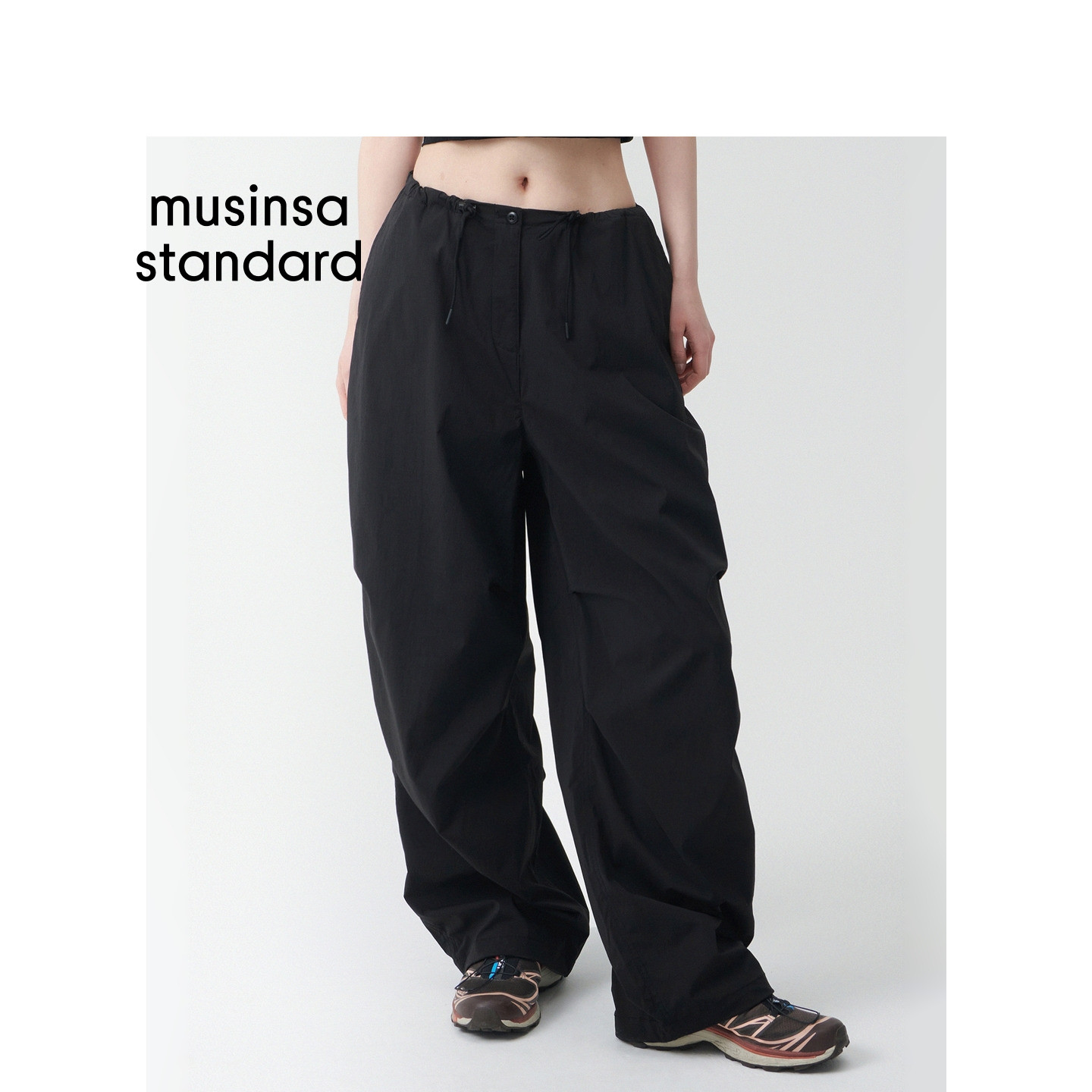 韩国春夏季女士防水宽松抽绳风工装裤长裤MUSINSA STANDARD