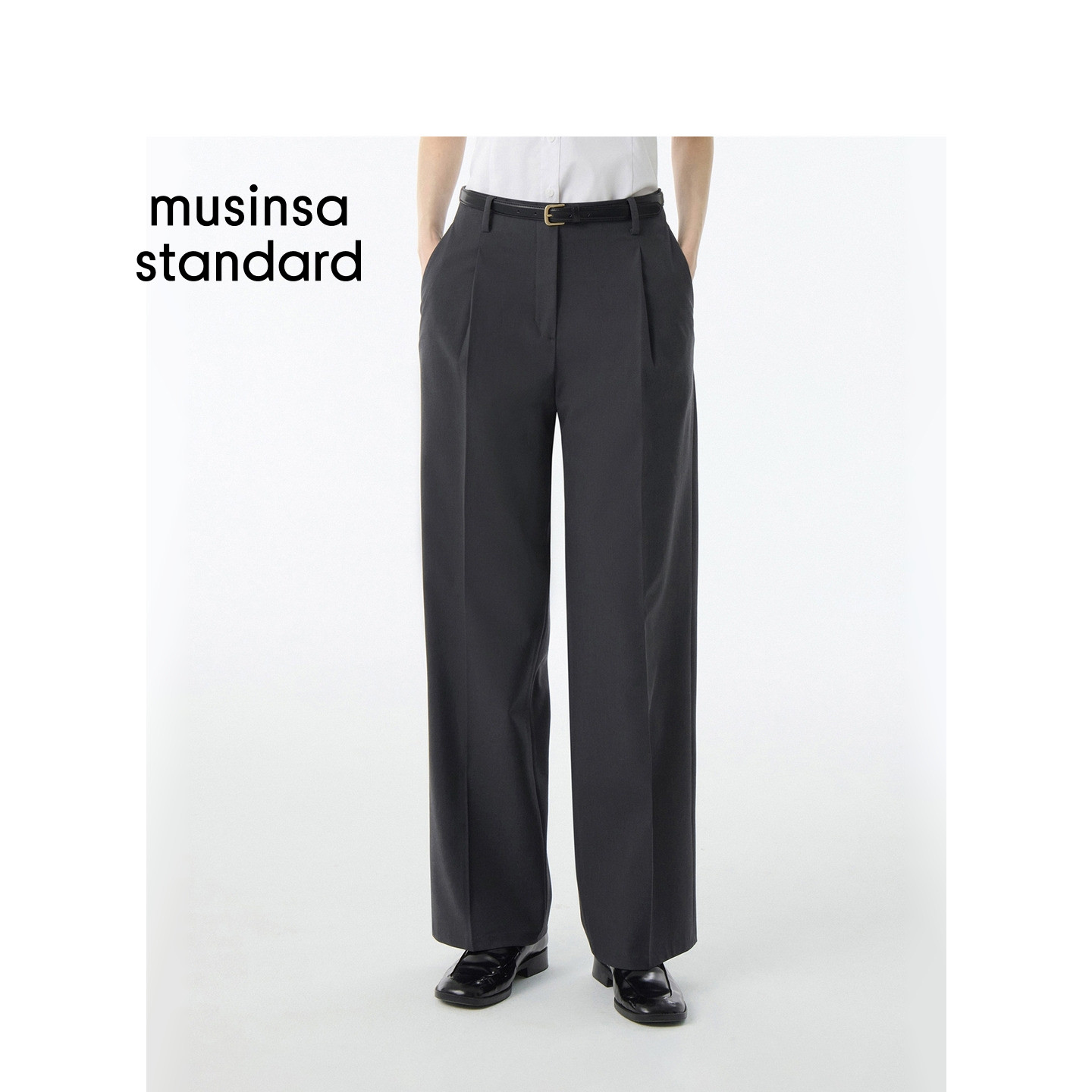 【中韩CP的书房】韩国春季女士高腰西装裤musinsa standard