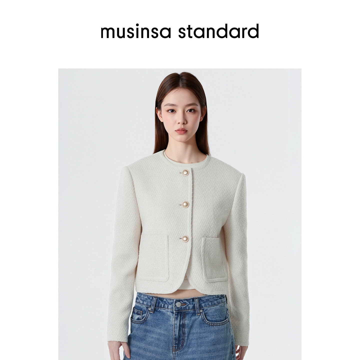 女士秋季圆领百搭通勤小香风外套