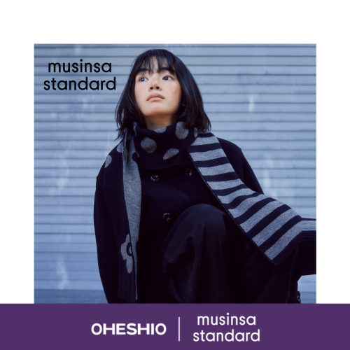 OHESHIO联名限定系列韩国26新品女士条纹围巾MUSINSA  STANDARD