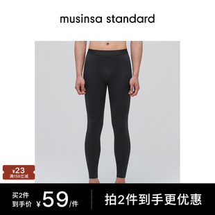 纯色舒适秋裤 musinsa 修身 打底裤 standard 紧身裤 韩国25秋冬男士
