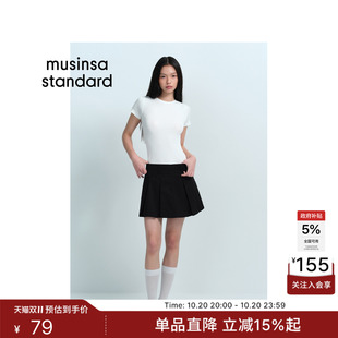 韩国26新品女士日常通勤时尚修身短袖T恤MUSINSA STANDARD